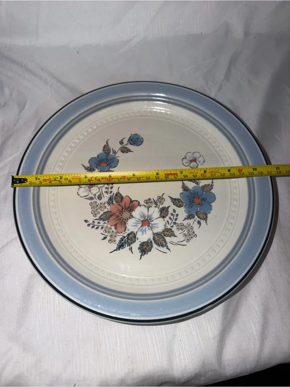 Vintage Johann Haviland Blue Bouquet Dinner Plate Crowning Fashion Japan